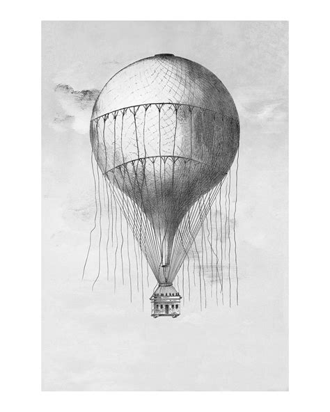Hot Air Balloon Vintage Illustration Premium Photo Rawpixel