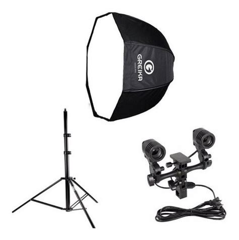 Kit Softbox Greika Cm Octabox P Flash L Mpada Luz Cont Nua Frete Gr Tis