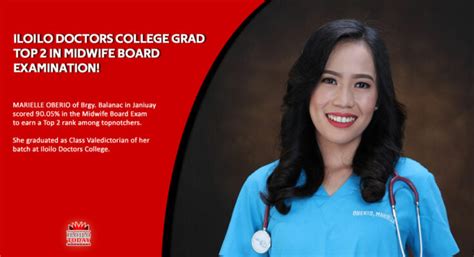 Iloilo Doctors College Grad Top 2 In Midwife Board Exam