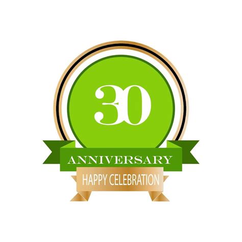 30 Years Anniversary Celebration Vector Template Design Illustration