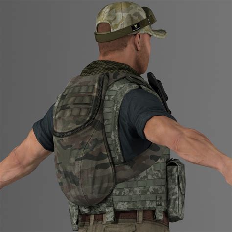 Soldier Mercenary 3d Model 149 Max Fbx Obj Free3d