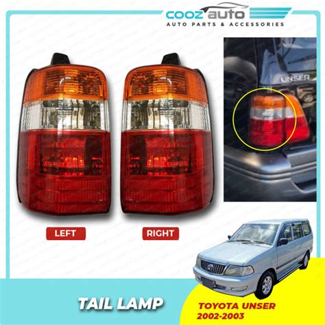 Toyota Unser 2002 2003 Rear Left Right Side Taillight Taillamp Tail