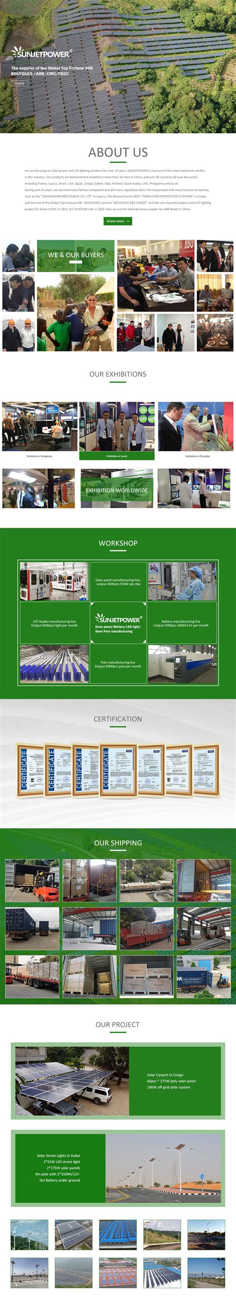 W Mono Solar Panel With LiFePO Battery Hot DIP Galvanization W Dimming Plan LED Solar