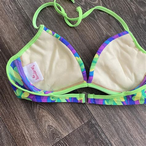 Early 2000s No Boundaries Bikini Top Neon Bright Depop