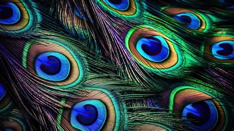 Premium AI Image | Detailed peacock feather vibrant colors and ...