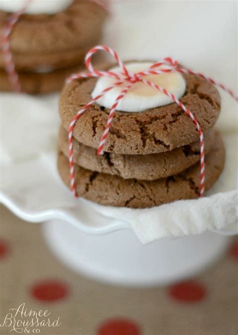 Toasted Marshmallow Hot Cocoa Cookies • Aimee S Pretty Palate