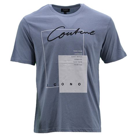 ICONO Mens Printed T Shirts Regular Fit Short Sleeve Crew Neck Summer ...