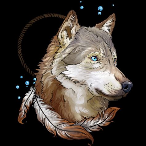 The Blue Eyed Wolf Art Print By Maryquize Design By Humans