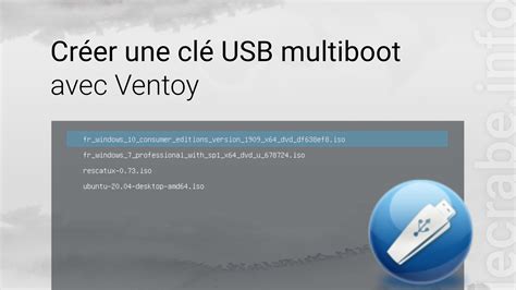 Créer une clé USB multiboot UEFI avec Easy2Boot Le Crabe Info