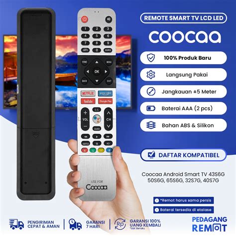 Jual Remot Remote TV Coocaa LCD LED Android Smart TV 43S6G 50S6G 65S6G