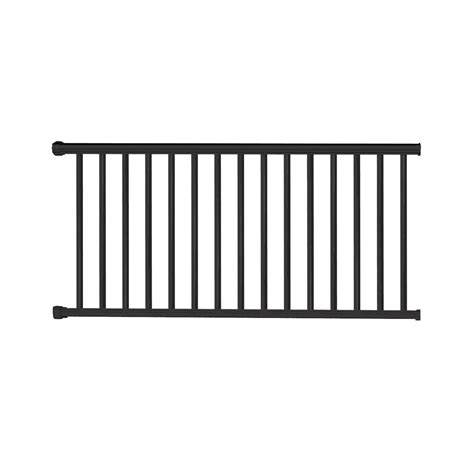 Weatherables Classic Square 36 In H X 70 12 In W Textured Black Aluminum Railing Kit Wbr J36