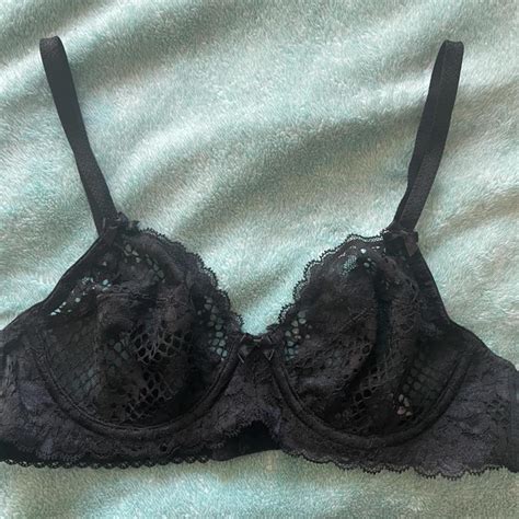 Black Lace Bra With Bows Original Price Was Depop