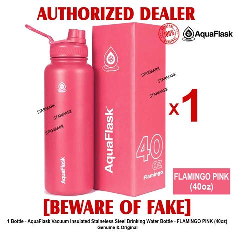 AQUAFLASK 40oz FLAMINGO PINK Aqua Flask Wide Mouth with Flip Cap Spout ...