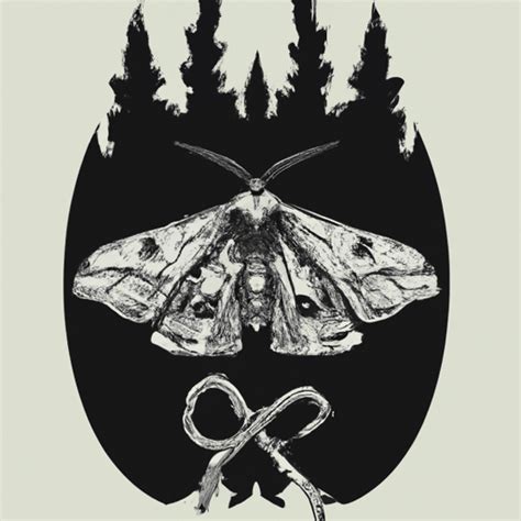 Mystical Magical Moth Dark Cottagecore Goth Graphic Creative Fabrica