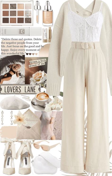 Nude And White Outfit Shoplook Fashion Outfits Lookbook Outfits Cute Outfits