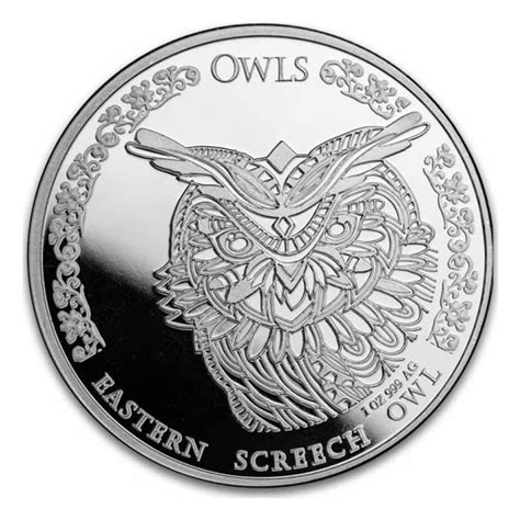 2024 1 Oz 5000 Cfa Francs Republic Of Chad Owls Eastern Screech Owl