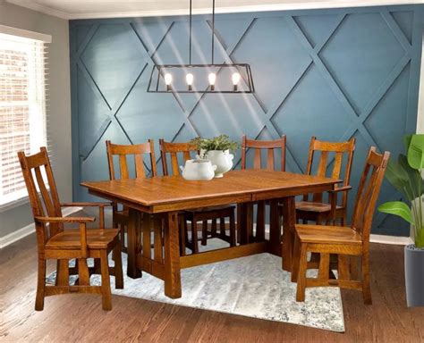 Amish Fremont Trestle 7 Piece Dining Room Set Deutsch Furniture Gallery