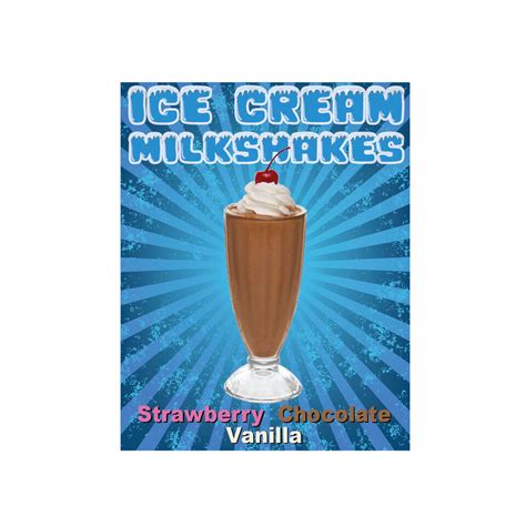 Ice Cream Milkshakes Decal Various Sizes Food Truck Concession Vinyl Decal Restaurant Signs