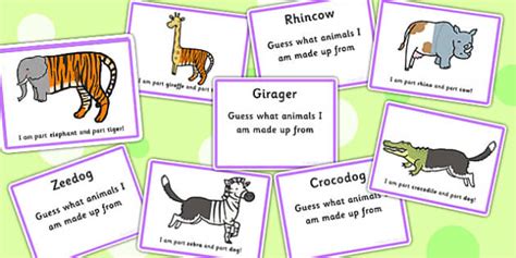 Mixed Animals Guessing Game Cards | Primary Resources