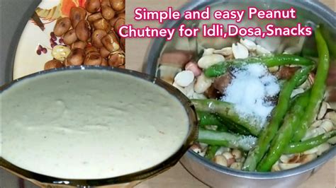 Peanut Chutney Recipe Groundnut Chutney Recipe Shenga Chutney Youtube