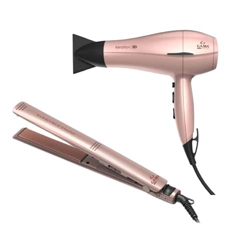 Combo Planchita Y Secador De Pelo GAMA Keration 220V