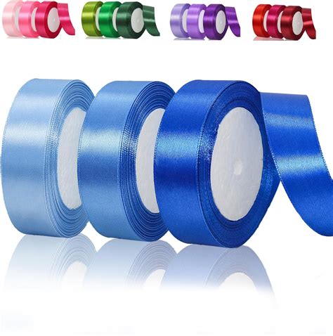 66m Blau Satinband 25mm Geschenkband Breit Schleifenband Zum