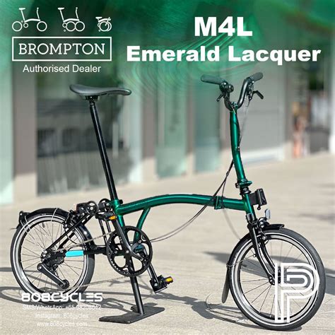 Brompton P Line M4L Emerald Lacquer Mid Handlebar Without Rack