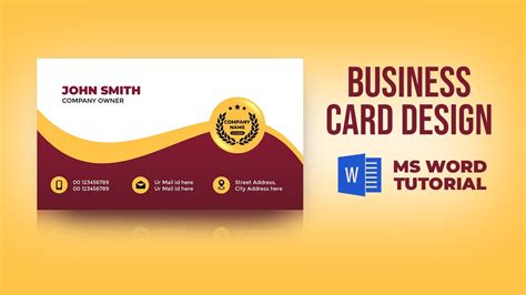 create business card design  ms word microsoft word visiting