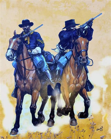 Buffalo Soldiers Civil War Painting by Peter Nowell - Fine Art America