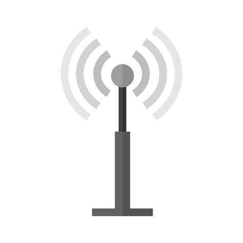 Antenna Flat Greyscale Icon 15673915 Vector Art At Vecteezy