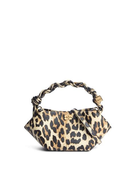 Ganni Bou Bag Mini Print Leopard In Leopard Endource