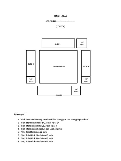 Contoh Denah Lokasi Sekolah | PDF