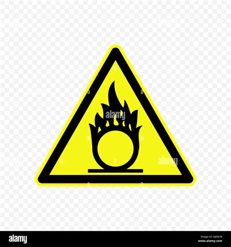 Oxidizing Warning Sign Hazard Symbols Stock Vector Image Art Alamy