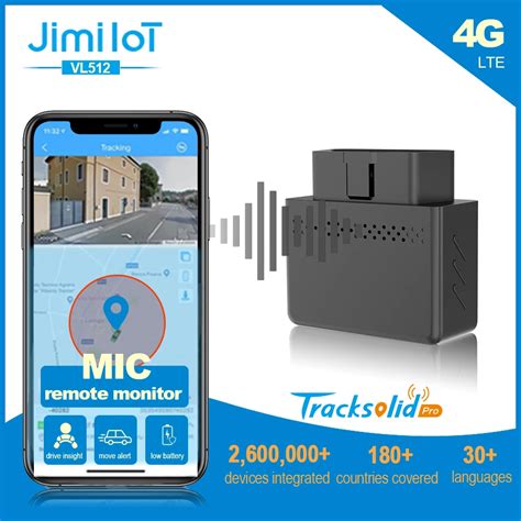 JIMIIOT VL512 Car OBD GPS Tracker 4G Mini Locator Remote Voice