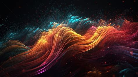 An Abstract Colored Wave Moving Background D Abstract Background With