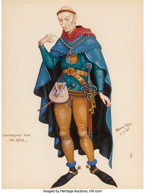 Arthur Szyk (American, 1894-1951). The Reeve, Canterbury Tales | Lot ...