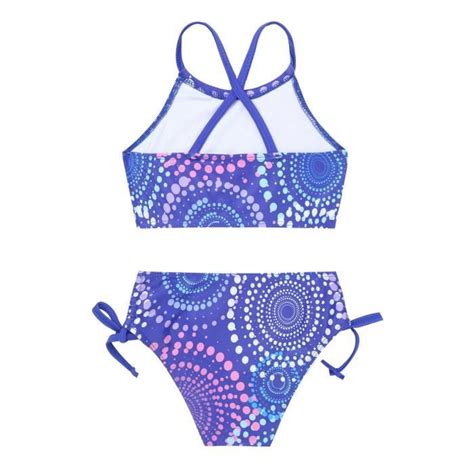 IEFIEL Maillot de Bain 2 Pièces Fille Enfant Tankini Plage Bikini Surf