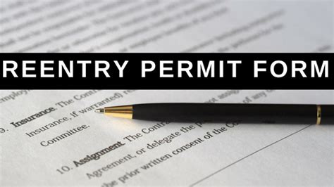 Reentry Permit Form Ashoori Law