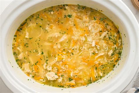 Slow Cooker Lemon Chicken And Rice Soup The Magical Slow Cooker