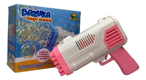 Lança Bolha Arma Pistola Bazuca Brinquedo Sabão Criança Led