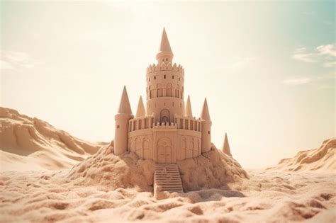 Hermoso Castillo De Arena En La Playa Foto Gratis