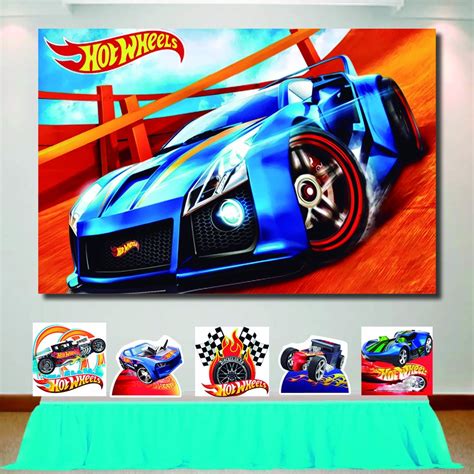 Kit Hot Wheels Painel De Festa Infantil E Totem De Mesa Shopee Brasil