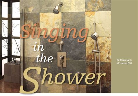 Singing In The Shower More Than Accessibility