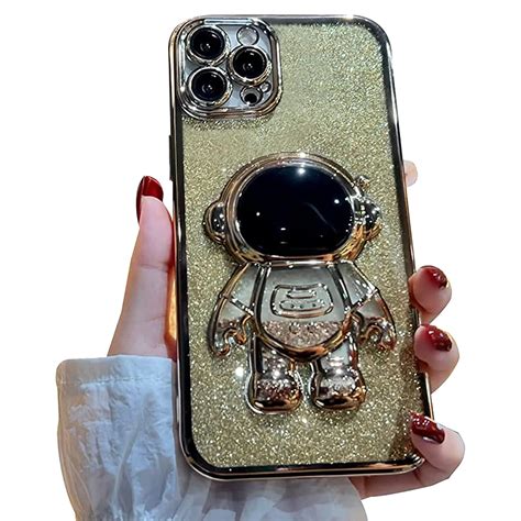 D Bling Astronaut Iphone Pro Case Cute Liquid Plating Sparkle