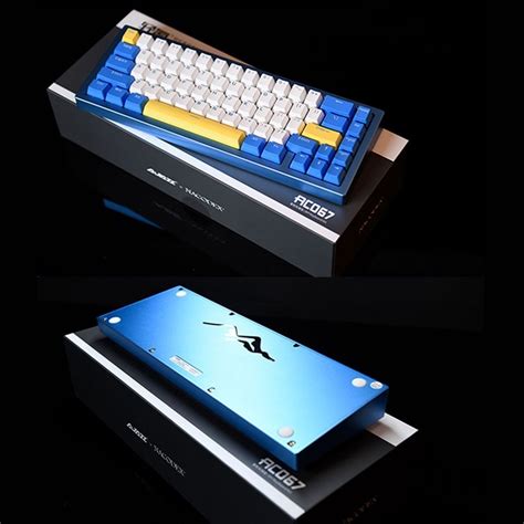 Ajazz AC067 67 Keys Bluetooth Wireless Three Mode Hot Plug RGB Mechanical Keyboard Blueberry