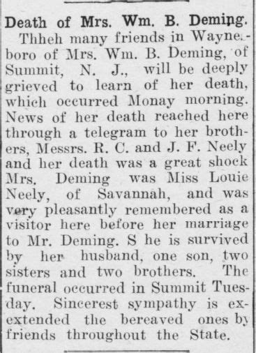 Louise McLure Neely Deming 1863 1912 Monumento Find A Grave