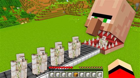 TA ZŁA GŁOWA WIEŚNIAKA POŻERA WSZYSTKIE GOLEMY w Minecraft STRASZNY