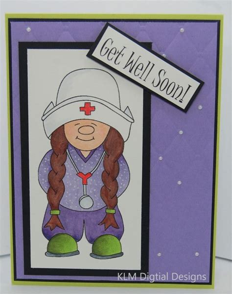 Klm Designs Nurse Gnome Digital Stamps Clip Art Paper Etsy Digital