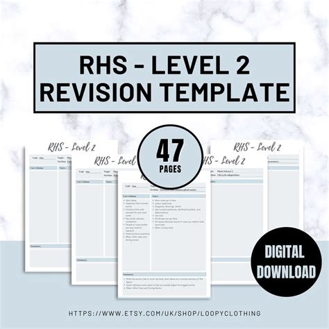 Rhs Level Horticulture Digital Cornell Revision Notes Etsy In