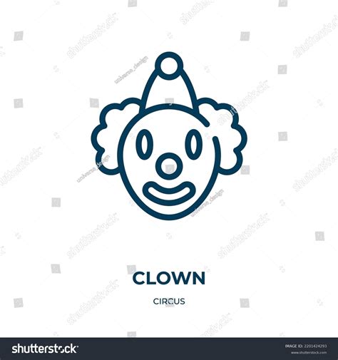 Clown Icon Linear Vector Illustration Circus Stock Vector Royalty Free 2201424293 Shutterstock